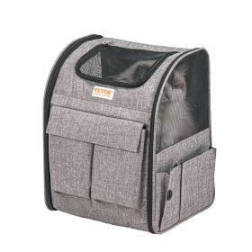 VEVOR Rolling Pet Carrier Backpack with Removable Wheels for Under 18LBS